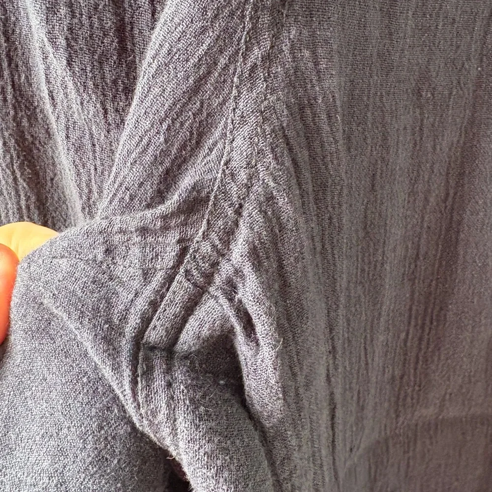 Poetry Linen Blend Drawstring Ankle Pants Size 14 Coastal Chic Navy Quiet Luxury - Picture 8 of 12